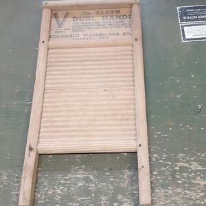 Vintage double handle 18" double sided Columbus, Ohio wash board